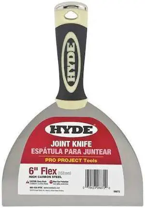 HYDE 06872 Joint Knife,Flexible,6",Carbon Steel