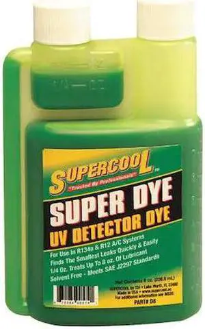 SUPERCOOL D8 A/C Leak Detection Dye, 8 Oz