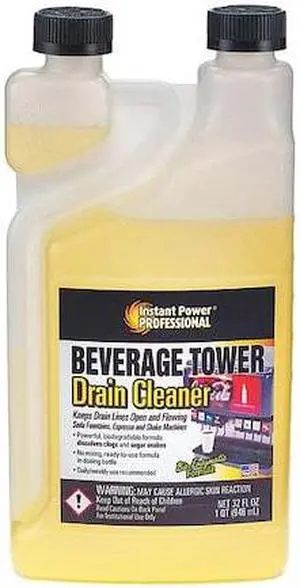 INSTANT POWER PROFESSIONAL 8821 BevTowerDrainClnr,Ptn Meas Btl,32 oz,Liq