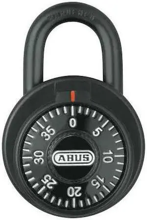 ABUS 78/50 KC Combination Padlock,Front,Black/Silver