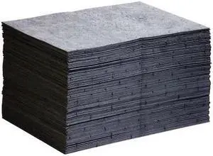 PIG MAT204 Absorbent Mat Pad, Absorbs 22 gal. Universal, PK 200 ,Gray