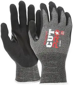 MCR SAFETY 9278NFL Coated Gloves, Cut Level A3 ,Dipped ,Foam Nitrile ,Sandy ,L