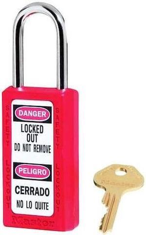 MASTER LOCK 411KAW400RED-3XX1331 Lockout Padlock,KA,Red,3"H