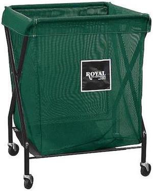 ROYAL BASKET TRUCK G08-EEX-XMA-3ONN X-Frame Cart,8 Bu,Green Mesh