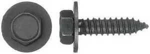 ZORO SELECT 5955PK Sheet Metal Screw, M6.30 x 25 mm, Black Phosphate Steel