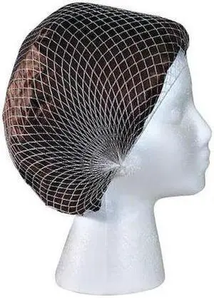 CELLUCAP HN925WTGRA Hairnet, Nylon, 25 in Dia., White, L, 144 PK