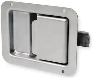 ZORO SELECT 1XPB9 Paddle Latch, Nonlocking, Zinc Plated, Grip: 59/64 in