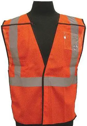 KISHIGO 1806-4X-5X 4XL/5XL Class 2 High Visibility Vest, Orange