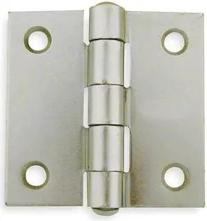 ZORO SELECT 4PA62 Door and Butt Hinge, Steel, Full Mortise Mounting, 1 in Leaf
