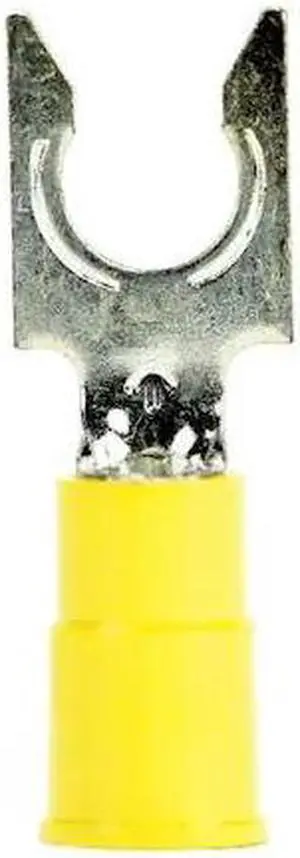 3M LFV10-8Q Fork Terminal, #8 Stud Size, 10 AWG, 1,000 V, Vinyl Insulated, 3M LFV10-8Q Fork Terminal, #8 Stud Size, 10 AWG, 1,000 V, Vinyl Insulated,