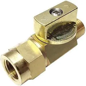 ZORO SELECT 1WMN7 1/4" FNPT x MNPT Brass Ball Valve Inline
