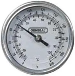 GENERAL TOOLS T300-36 Bimetal Thermom,3 In Dial,0 to 220F