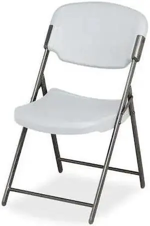 ICEBERG 64033 Folding Chair,12 in. Back H,Platinum,PK4