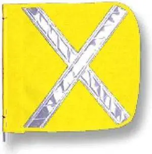 HD Flag,Reflexite X,12x12 In, Yellow CHECKERS INDUSTRIAL PROD INC FS9025-Y