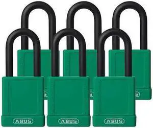 ABUS 74/40 KAX6 GREEN Lockout Padlock, KA, Green, 1-3/4"H, PK6