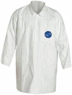 DUPONT TY212SWHXL003000 Lab Coat. Collar. Open Wrists. Extends Below Hip.2