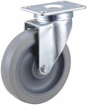 ZORO SELECT 400K44 Plate Caster,325 lb. Load Rating,Swivel