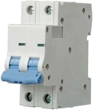 DAYTON 5ZDZ1 Circuit Breaker, NDB2Z-63 B6/2 Series, 6A, 2 Pole, Not Rated, 10kA