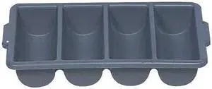 RUBBERMAID FG336200GRAY Cutlery Bin, 4 Compartment