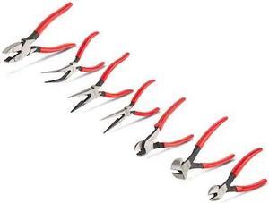 TEKTON PLR99010 Pliers Set, 7-Piece (Long Nose, Diagonal Cutting, End Cutting,