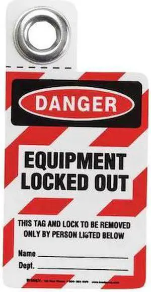 BRADY 105722 Padlock Tag,Each