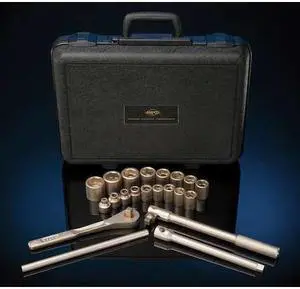 AMPCO W-160 1/4" Drive Nonsparking Socket Wrench Set, SAE, 12 pcs