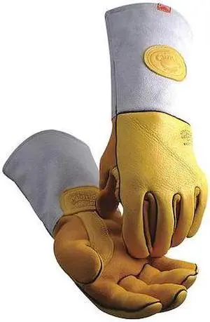 1485 Series Gold Elk Grain Heavy-Duty Welding Gloves, Wool, Medium