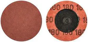 MERIT 69957399714 Quick Change Disc,AlO,2in,180G,TR,PK100
