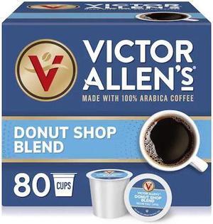Victor Allen Donut Shop Blend for K-Cup Keurig 2.0 Brewers, Coffee, Medium Roast Single Serve Coffee Pods, 80 Count