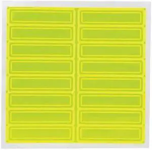 ACCUFORM LHR104GNYL Hard Hat Label,1 In. H,4 In. W,PK16, LHR104GNYL