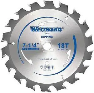 WESTWARD 24EL57 7-1/4",18-Teeth Circular Saw Blade