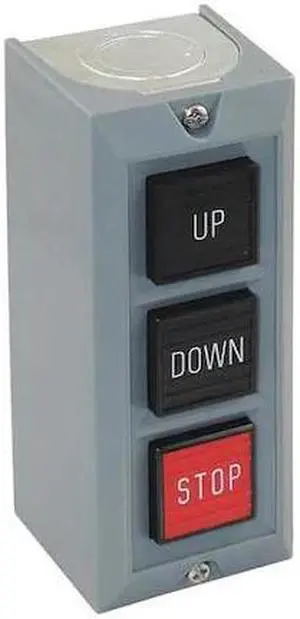 DAYTON 20C799 Push Button Control Station,Up/Down/Stop