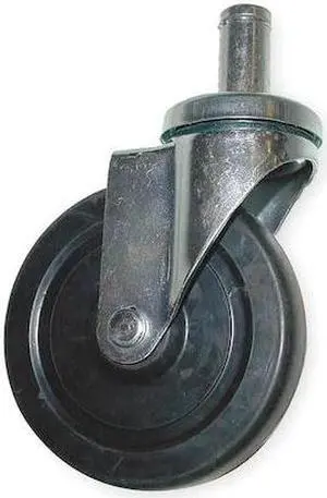 ZORO SELECT 1ZTJ1 Swivel Stem Caster,Rubber,5 ",280 lb.
