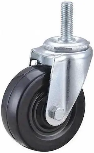 ZORO SELECT 32J821 Swivel Stem Caster,Rub,3-1/2 in.,160 lb.