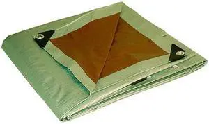 ZORO SELECT 22030 1/8" Tarp, Brown, Silver