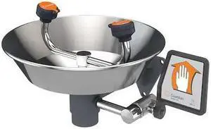 GUARDIAN EQUIPMENT G1814 Plumbed Eyewash, Wall Mount, Plumbed, 6 11/12 in H.,