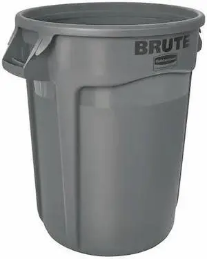 RUBBERMAID FG262000GRAY Brute 20 gal. Gray Polyethylene Round Utility Container