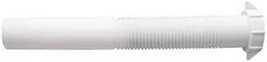 ZORO SELECT 1PPC6 1-1/2 Dia, Polypropylene, White/Plastic, Kitchen Flexible,