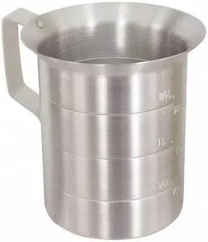 Crestware Measuring Cup,Aluminum,1/2 qt. Liquid  MEA05
