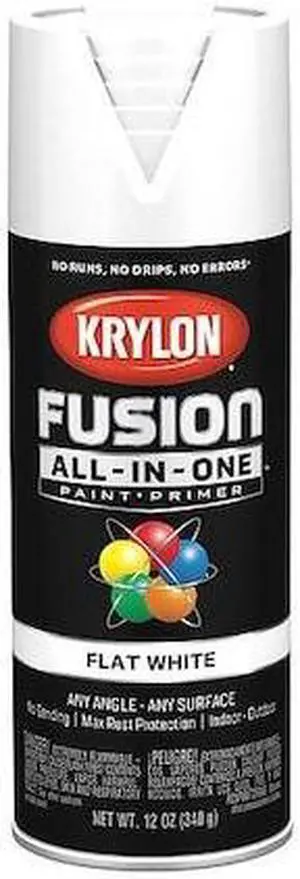 Krylon Fusion All-In-One Flat Spray Paint & Primer, White K02730007