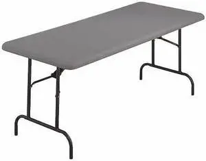 ICEBERG 65517 Rectangle IndestrucTableÃÂ® Commercial Folding Table, Charcoal -