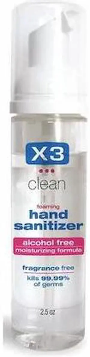X3 10002 Hand Sanitizer,Size 2.5 oz.,Foam