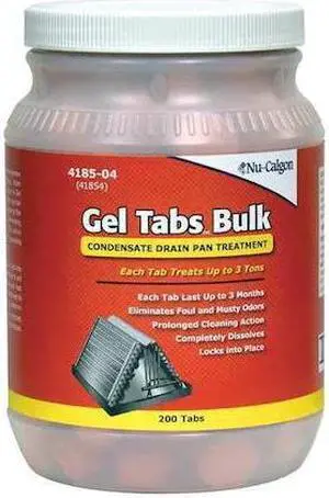 NU-CALGON 4185-04 Condensate Pan Treatment,Gel Tablet,Red