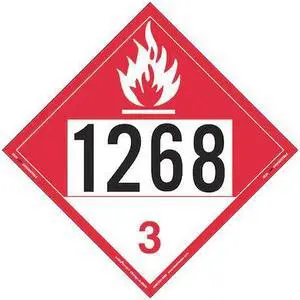 LABELMASTER ZEZ91268 Combustible Liquid Placard,Vinyl,PK25