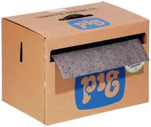 PIG MAT141 Sorbent Roll, 9 gal, 15 in x 150 ft, Universal, Gray, Polypropylene