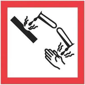 TAPE LOGIC DL4244 Tape Logic® Pictogram Labels, "Corrosion, 2" x 2",