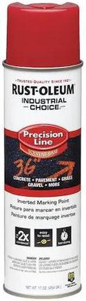 RUST-OLEUM 203029V Precision Line Marking Paint, Inverted, Safety Red, 20 oz