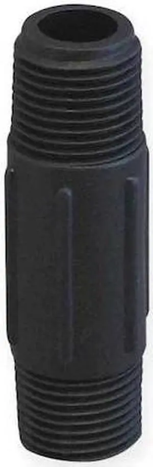 ZORO SELECT NIP075-4 3/4" MNPT x 4" TBE Polypropylene Pipe Nipple Sch 80