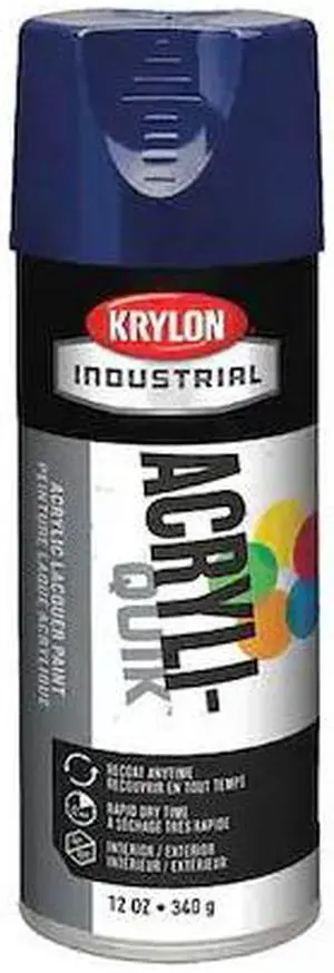 KRYLON INDUSTRIAL K01901A07 Spray Paint, Regal Blue, Gloss, Solvent, 12 oz
