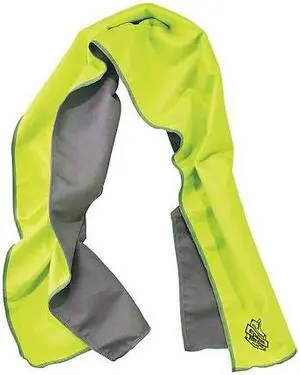 ERGODYNE 6602MF Cooling Towel,Lime,40-7/8inL x 9-3/4inW